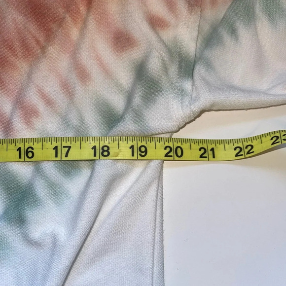 Maurices Mint Green & White Tie-dye Wide Neck Pullover Sweatshirt Xsmall Women’s - Picture 8 of 12